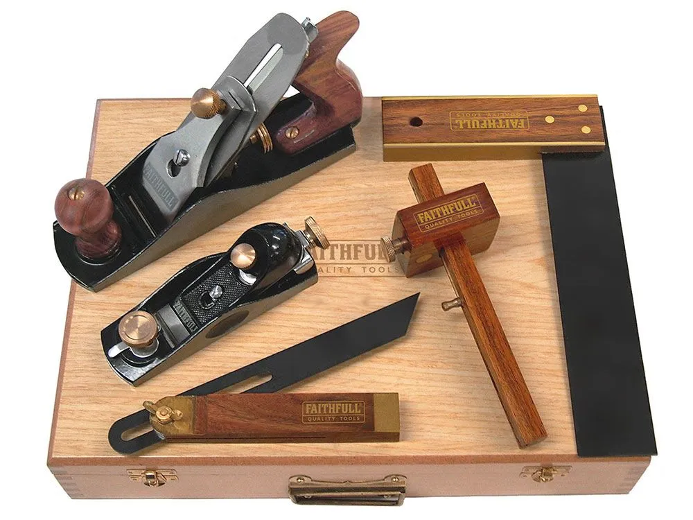 FAITHFULL - Ensemble D'outils De Menuisier 5 Pièces En Coffret Bois 3 FAITHFULL - Ensemble D'outils De Menuisier 5 Pièces En Coffret Bois