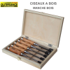 OUTIFRANCE - Coffret De 5 Ciseaux à Bois Qualité Professionnelle 8 / 10 / 12 / 15 / 20 Mm -Scheppach Soldes Magasin Coffret bois de 5 ciseaux a bois