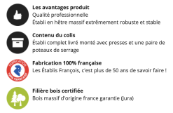 ETABLIS FRANCOIS - MERS Établis Menuisier Ébéniste Presse Avant à Serrage Rapide PR52 (1500, 2000, 2200, 2400 Mm) 11 ETABLIS FRANCOIS - MERS Établis Menuisier Ébéniste Presse Avant à Serrage Rapide PR52 (1500, 2000, 2200, 2400 Mm) -Scheppach Soldes Magasin Etablis Francois MERS etablis ebeniste Avec presse rapid