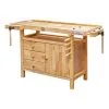 HOLZMANN - WB138C - Établi En Bois Massif Longueur De 1380 Mm Avec 3 Tiroirs -Scheppach Soldes Magasin HOLZMANN WB138C etabli en bois massif longueur de 1380 m