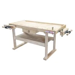HOLZMANN - WB160L - Établi En Bois Massif De 1600 Mm De Longueur / Charge Max. 150 Kg