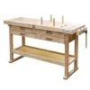 HOLZMANN - WB162L - Établi Bois Massif - 1640 Mm - 4 Tiroirs - Charge 150 Kg -Scheppach Soldes Magasin HOLZMANN WB162L etabli Bois massif 1640 mm 4 Tiroirs Cha