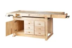 HOLZMANN - WB210C - Établi De Menuisier D'une Longueur De 2100 Mm Avec Tiroirs -Scheppach Soldes Magasin HOLZMANN WB210C etabli de menuisier d une longueur de 21 2