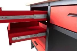 HOLZMANN - WT1700 Etabli Métallique De Travail 1700 Mm Avec Rangements 6 Tiroirs Et 1 Armoire -Scheppach Soldes Magasin HOLZMANN WT1700 Etabli de travail avec rangements 3