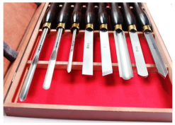 HOLZMANN - H8TLGN - Coffret De 8 Outils De Tournage Pro Acier HSS -Scheppach Soldes Magasin Holzmann Coffret de 8 outils de tournage pro acier HSS H