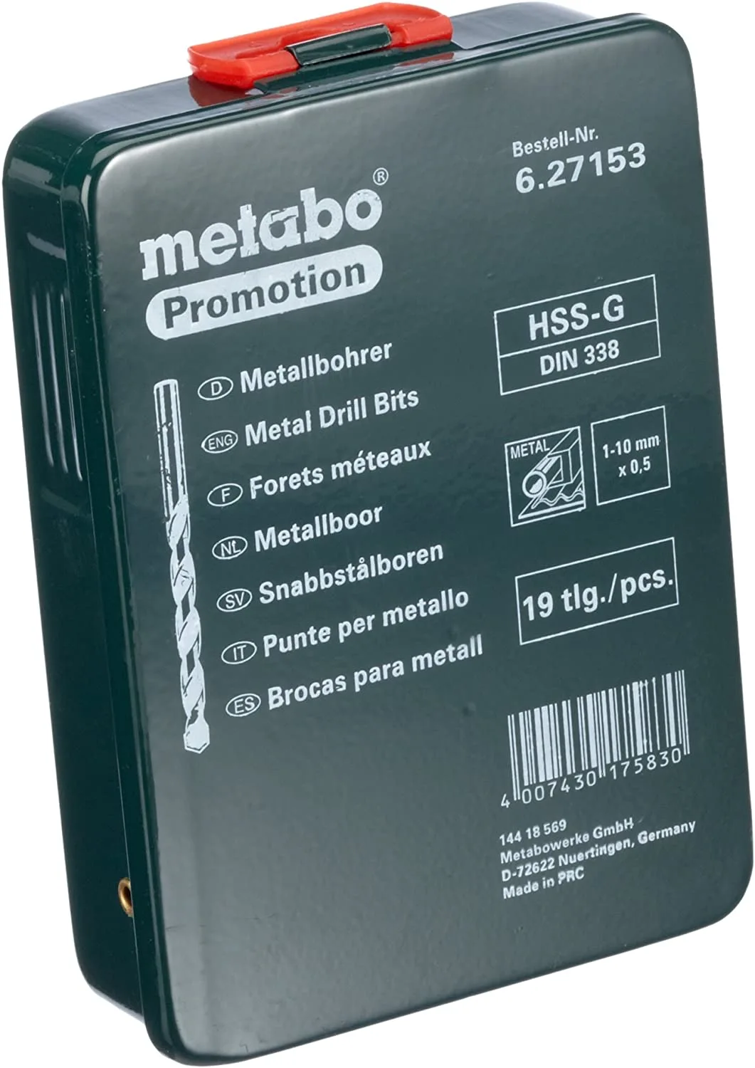 METABO - 627153000 Coffret De 19 Forets HSS-G SP 4 METABO - 627153000 Coffret De 19 Forets HSS-G SP – Image 2
