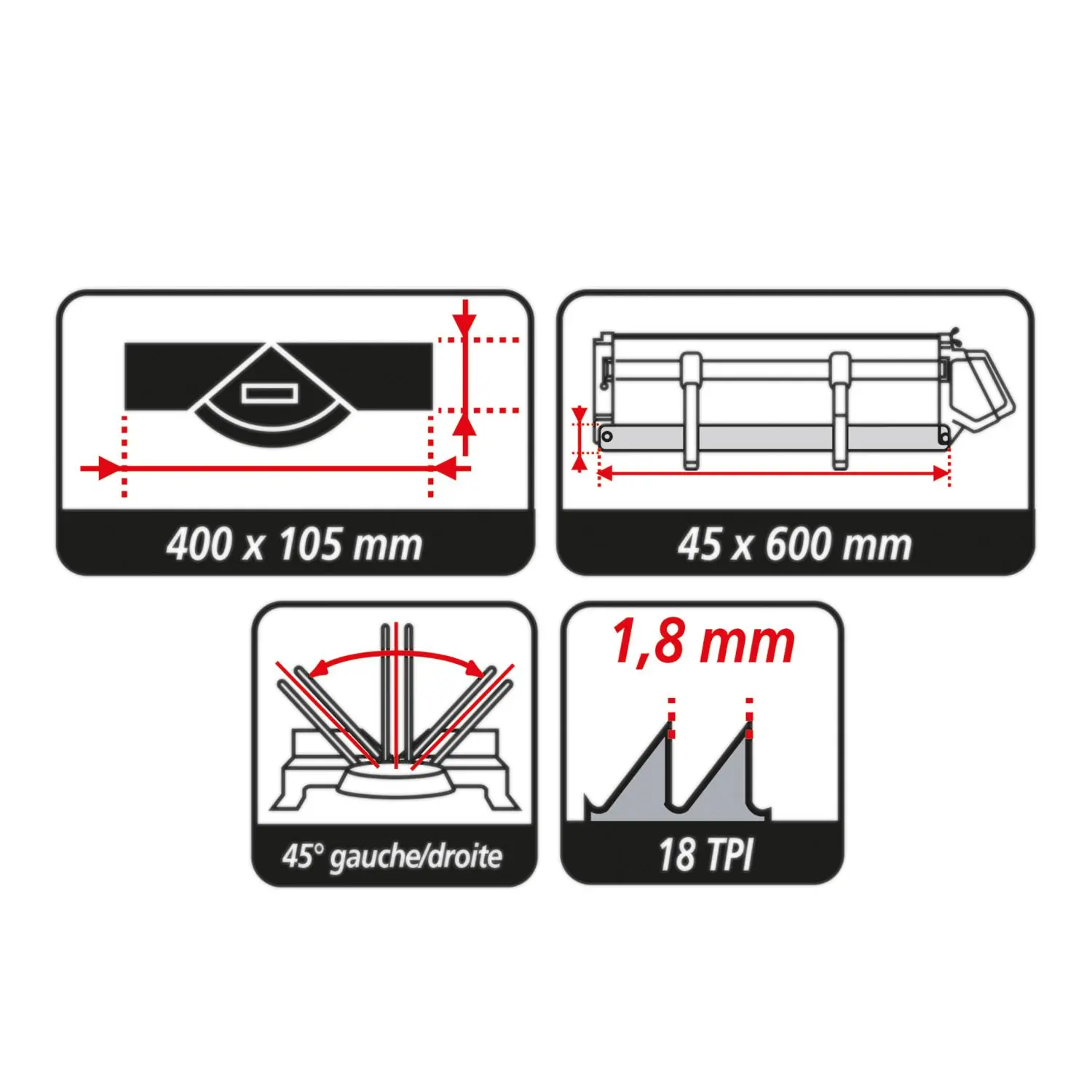 PEUGEOT -ENERGYSAW-600 Scie à Onglet Manuelle 3 Sec - 600mm Avec Embase Bois MDF Et Table ABS 7 PEUGEOT -ENERGYSAW-600 Scie à Onglet Manuelle 3 Sec - 600mm Avec Embase Bois MDF Et Table ABS – Image 5