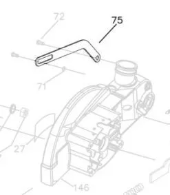 SCHEPPACH - Bras Pivotant (rep.75) Pour Scie à Onglet Radiale HM80L