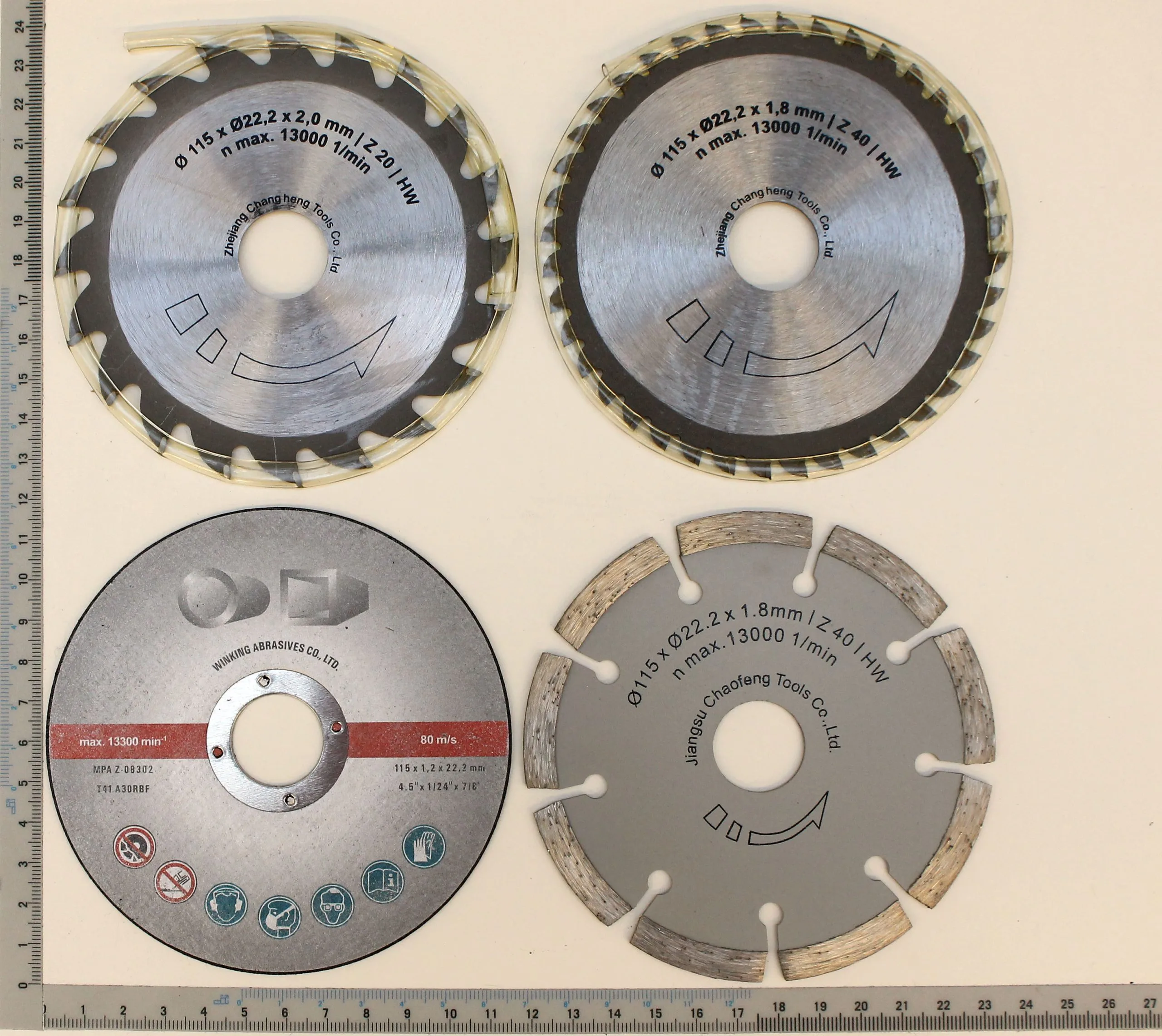 SCHEPPACH - Set De 4 Lames ø115 Mm Pour Scie Plongeante PL 305 4 SCHEPPACH - Set De 4 Lames ø115 Mm Pour Scie Plongeante PL 305 – Image 2