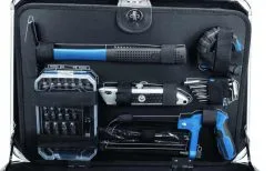 SCHEPPACH - TB150 - Malette à Outils - 101 Outils En Chrome Vanadium -Scheppach Soldes Magasin TB150 avec marteau cutter scie cles allen