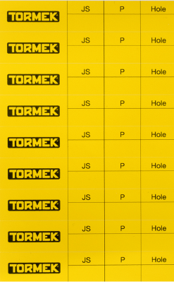 TORMEK - PL-01 Set D'Étiquettes De Profil