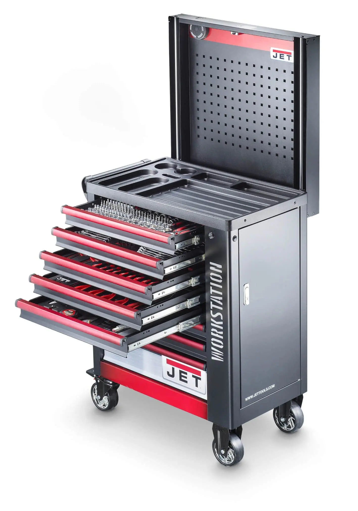 JET - TT-412WKS - Servante D'Atelier Mobile Workstation Avec Paroi Coulissante Et 412 Outils - 835 X 540 X 980 Mm 3 JET - TT-412WKS - Servante D'Atelier Mobile Workstation Avec Paroi Coulissante Et 412 Outils - 835 X 540 X 980 Mm