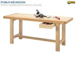 ETABLIS FRANCOIS ÉTABLIS FRANÇOIS - MCN Etabli Mécanicien De Qualité Professionnelle Avec Largeur Plateau 700 Mm Et 2 Tiroirs -Scheppach Soldes Magasin eTABLIS FRANcOIS MCN Etabli mecanicien de qualite profes 3